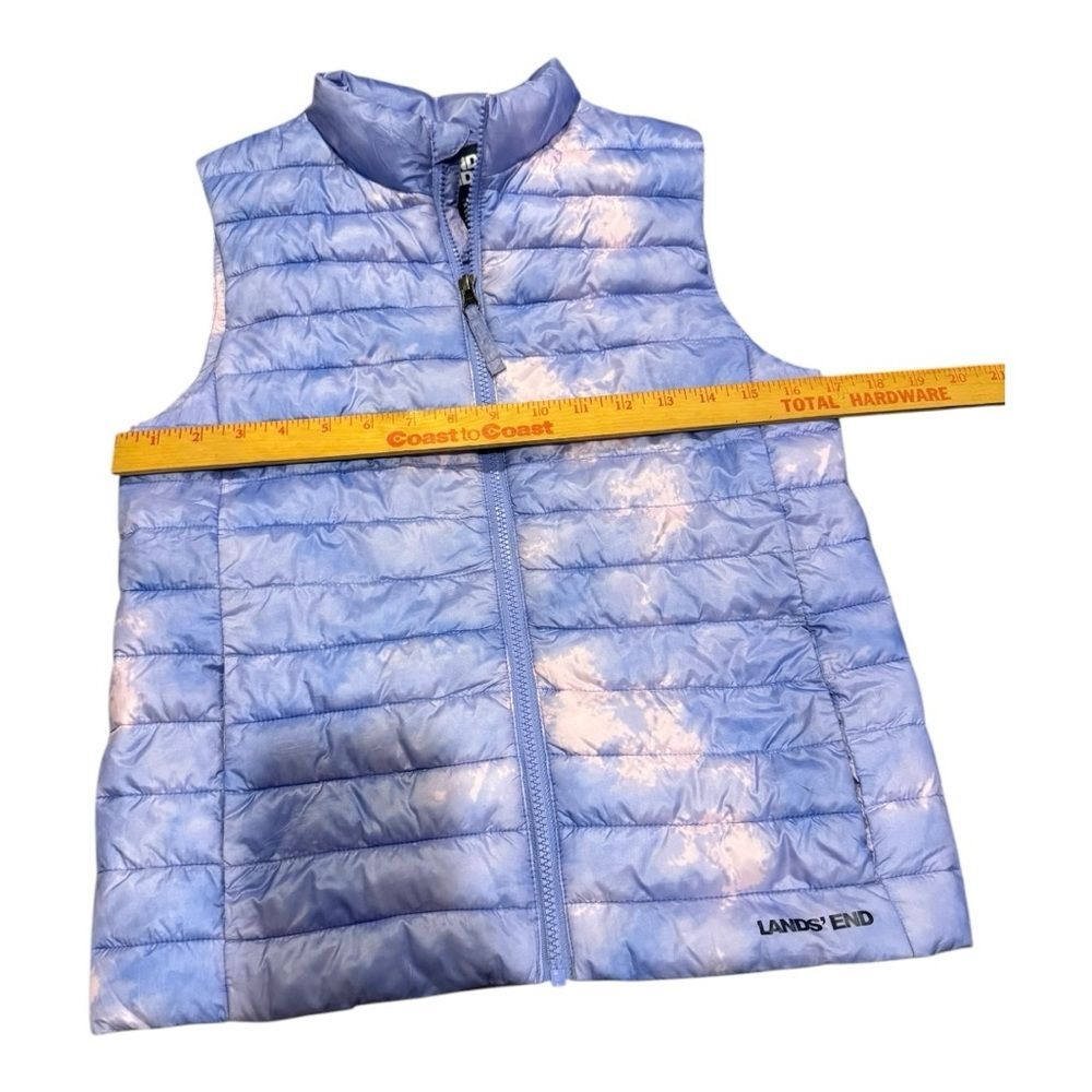 Lands' End Lavender Purple Girls Lg (10-12) Quilted Puffer Full Zip Vest - Picture 3 of 11
